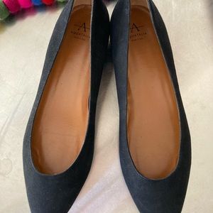 Aquatalia Low Suede Black Heel-Sz 9.5